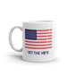 American Flag White Glossy Mug