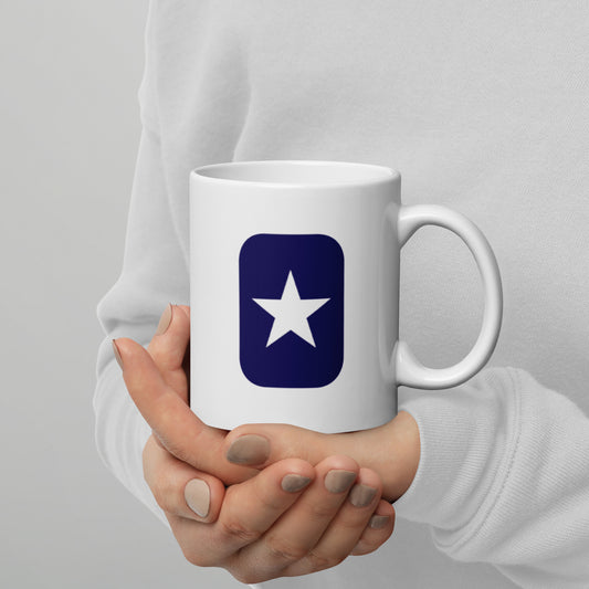 White glossy mug - horizontal logo