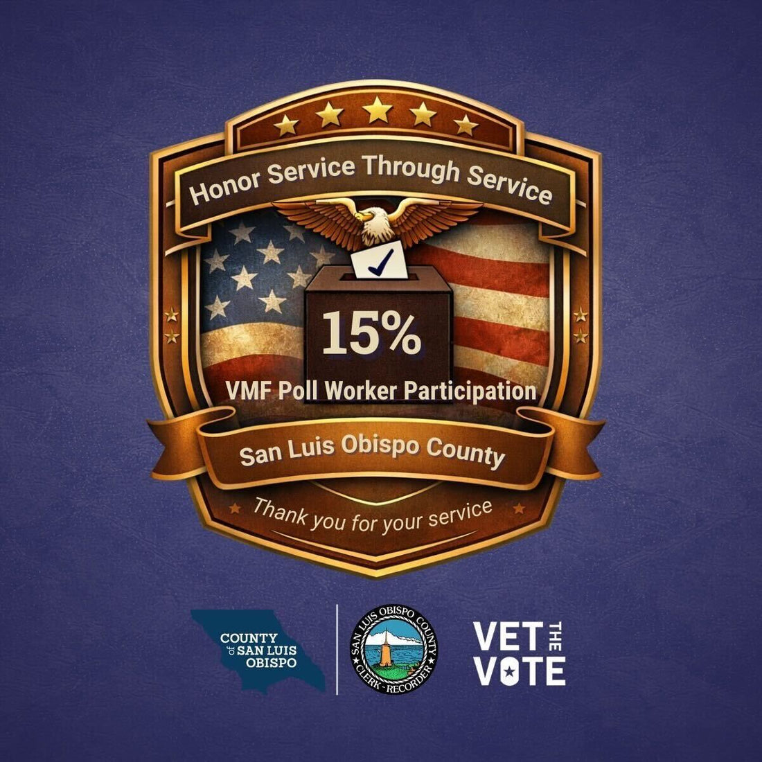Vet the Vote Recognizes SLO County Elections with Bronze Award