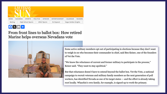 Vet the Vote featured in Las Vegas Sun