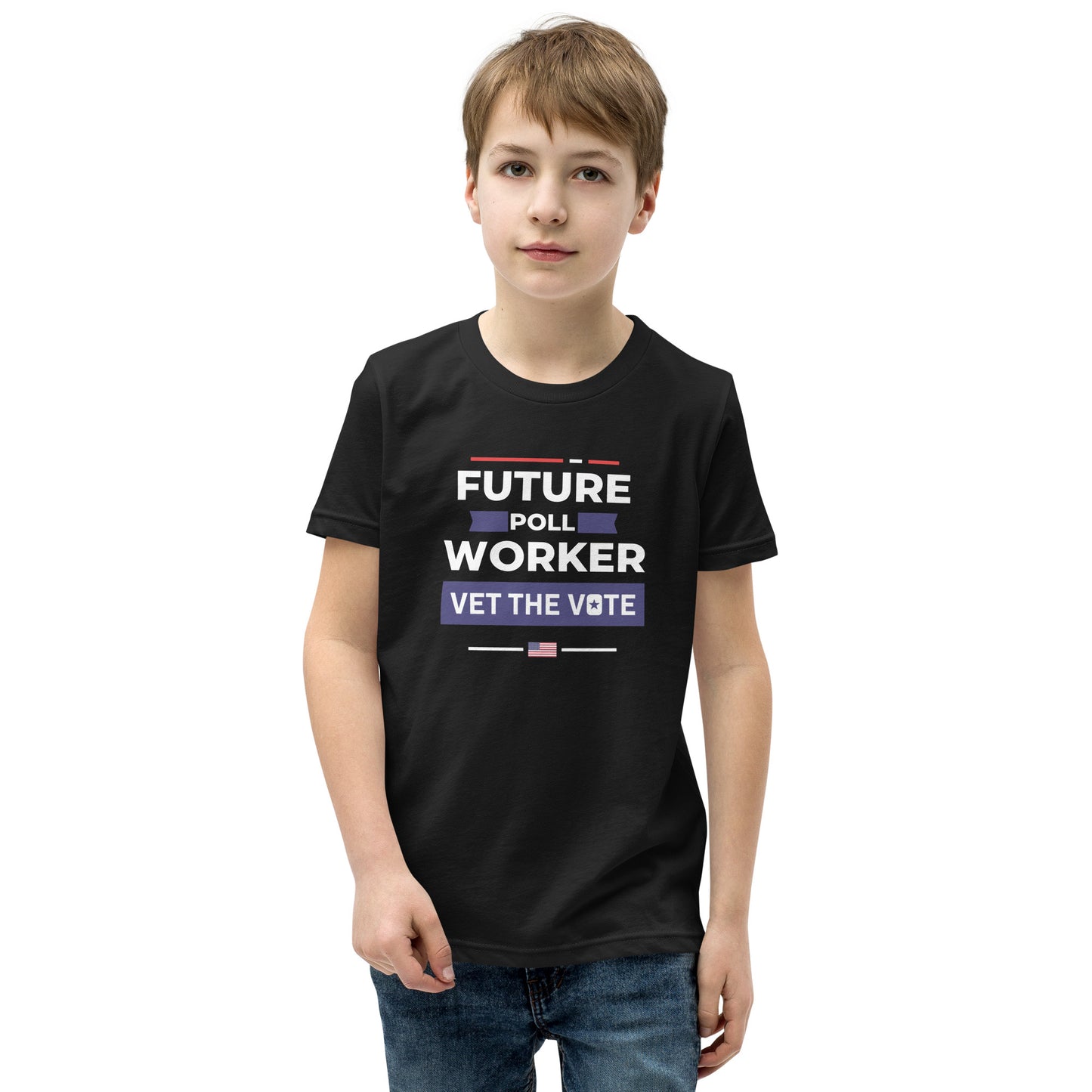 Vet the Vote Future Poll Worker Youth Short Sleeve T-Shirt