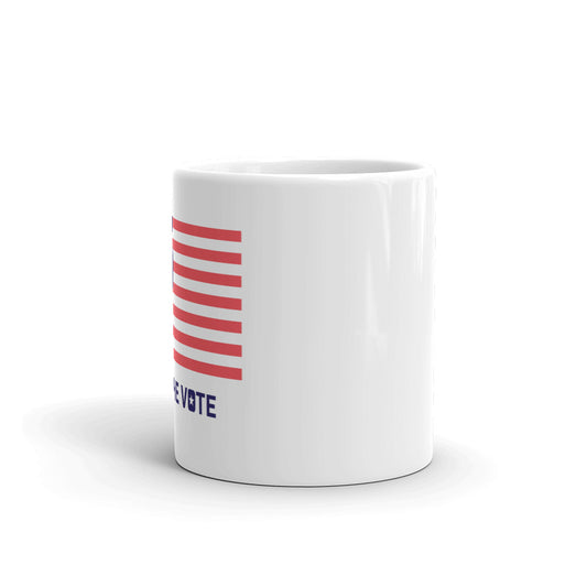 American Flag White Glossy Mug